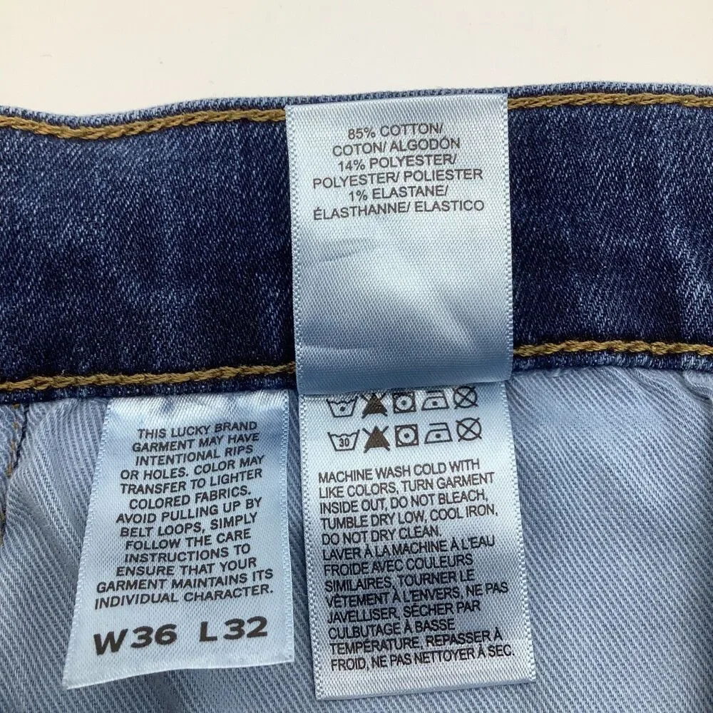 Lucky Brand Mens 410 Athletic Straight Denim Jeans Size 36 x 32 (Actual 38 x 31)